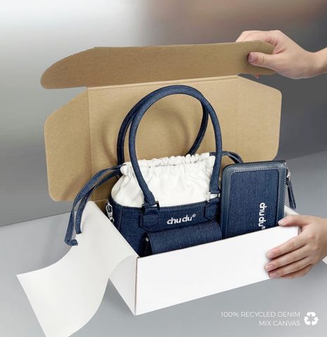  Combo Set 13 - Túi Và Ví Reclyed Flight Denim Thời Trang Chu Du 