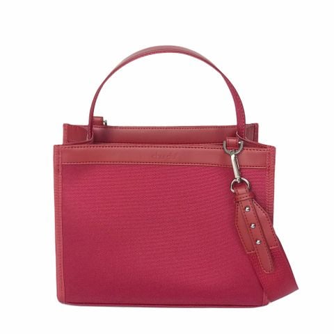  Túi Daily Canvas Quai Da Thời Trang Nam Nữ Chu Du - Màu Đỏ Đô - Medium 