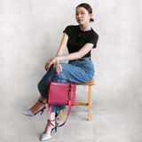  Túi Daily Canvas Quai Da Thời Trang Nam Nữ Chu Du - Màu Đỏ Đô - Medium 