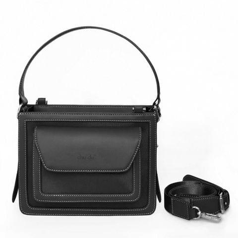  Túi Silence Canvas Quai Da Thời Trang Nam Nữ Chu Du - Màu Đen 