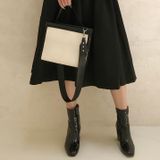  Túi Daily Canvas Quai Da Thời Trang Nam Nữ Chu Du - Màu Trắng Kem - Size Vừa 