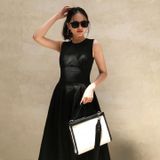  Túi Daily Canvas Quai Da Thời Trang Nam Nữ Chu Du - Màu Trắng Kem - Size Vừa 