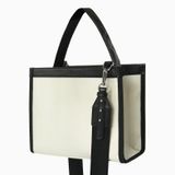  Túi Daily Canvas Quai Da Thời Trang Nam Nữ Chu Du - Màu Trắng Kem - Size Vừa 