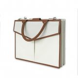  Túi Canvas Quai Da Thời Trang Nam Nữ Chu Du - Letter Bag 13 Inches - Màu Trắng 