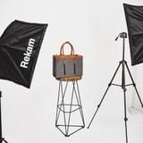  Túi Canvas Quai Da Thời Trang Nam Nữ Chu Du - Wipac Bag 15 Inches - Màu Xám 