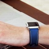  Dây Da Đồng Hồ Apple Thời Trang Cao Cấp Nam Nữ Chu Du - Da Bò - Màu Xanh Navy 