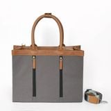  Túi Canvas Quai Da Thời Trang Nam Nữ Chu Du - Wipac Bag 13 Inches - Màu Xám 