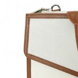  Túi Canvas Quai Da Thời Trang Nam Nữ Chu Du - Letter Bag 13 Inches - Màu Trắng 