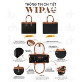  Túi Canvas Quai Da Thời Trang Nam Nữ Chu Du - Wipac Bag 15 Inches - Màu Đen 
