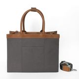  Túi Canvas Quai Da Thời Trang Nam Nữ Chu Du - Wipac Bag 13 Inches - Màu Xám 