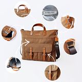  Túi Canvas Quai Da Thời Trang Nam Nữ Chu Du - Mr.Square Bag - Màu Nâu Vàng 