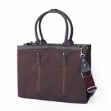  Túi Canvas Quai Da Thời Trang Nam Nữ Chu Du - Wipac Bag 13 Inches - Màu Nâu Đậm 