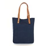  Túi Tote Canvas Quai Da Thời Trang Nam Nữ Chu Du - August Bag - Xanh Navy 