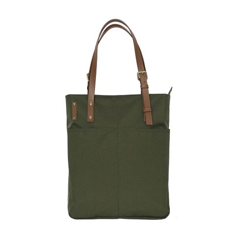  Túi Tote Canvas Quai Da Thời Trang Nam Nữ Chu Du - August Bag - Màu Xanh Rêu 15 Inches 