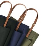  Túi Tote Canvas Quai Da Thời Trang Nam Nữ Chu Du - August Bag - Màu Đen 15 Inches 