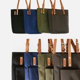  Túi Tote Canvas Quai Da Thời Trang Nam Nữ Chu Du - August Bag - Màu Xanh Rêu 15 Inches 