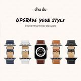  Dây Da Đồng Hồ Apple Thời Trang Cao Cấp Nam-Nữ Chu Du - Da Bò - Màu Nâu 