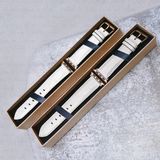  Dây Da Đồng Hồ Apple Thời Trang Cao Cấp Nam-Nữ Chu Du - Da Bò - Màu Trắng 