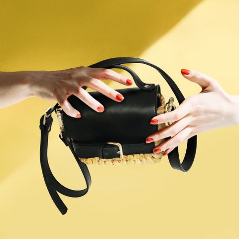  Túi Small Little Joy Ver.1 Lục Bình Quai Da Thời Trang Nữ Chu Du - Quai Da Đen 