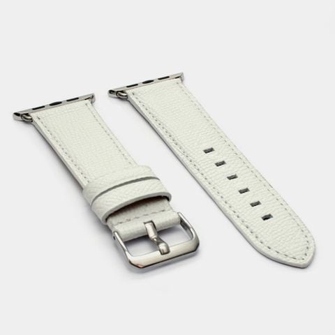  Dây Da Đồng Hồ Apple Thời Trang Cao Cấp Nam-Nữ Chu Du - Da Bò - Màu Trắng 