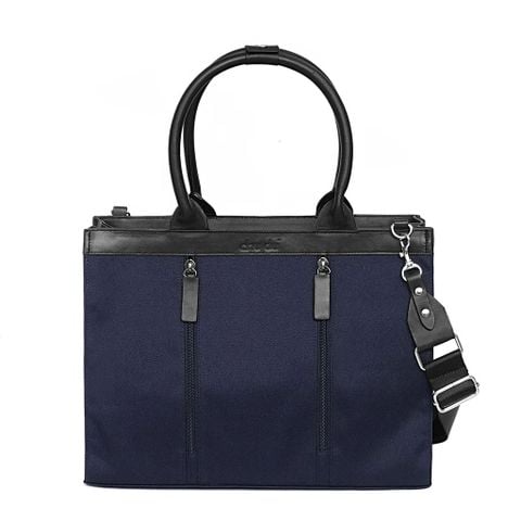  Túi Canvas Quai Da Thời Trang Nam Nữ Chu Du - Wipac Bag 13 Inches - Màu Xanh Navy 