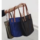  Túi Tote Canvas Quai Da Thời Trang Nam Nữ Chu Du - August Bag - Xanh Navy 