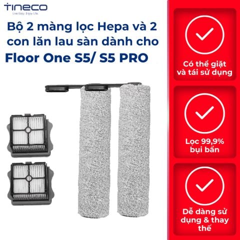 HỘP PHỤ KIỆN TINECO S5/S5 PRO (2 LỌC + 2 CON LĂN) – HÀNG CHÍNH HÃNG