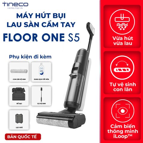 MÁY HÚT BỤI LAU SÀN KHÔ VÀ ƯỚT TINECO FLOOR ONE S5 – BẢN QUỐC TẾ – BẢO HÀNG 12 THÁNG