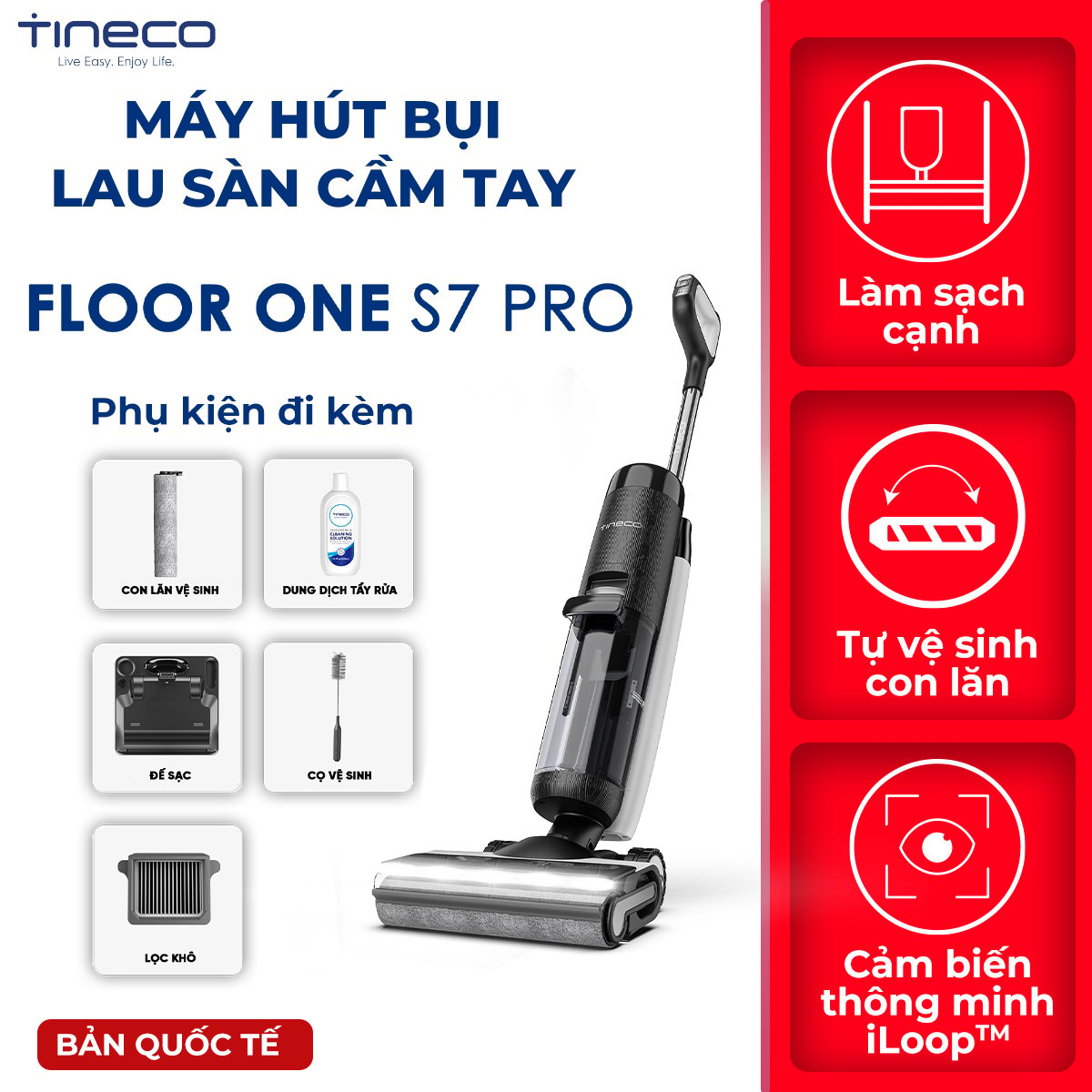 Máy hút bụi lau sàn Tineco Floor One S7 Combo - Giá tốt