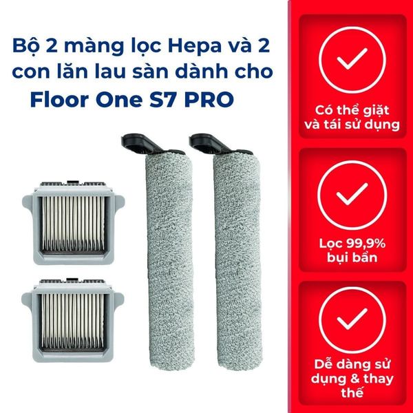 HỘP PHỤ KIỆN TINECO S7 PRO (2 CON LĂN + 2 LỌC) – HÀNG CHÍNH HÃNG