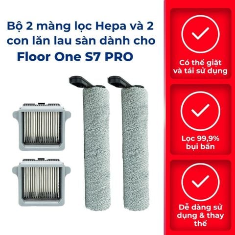 HỘP PHỤ KIỆN TINECO S7 PRO (2 CON LĂN + 2 LỌC) – HÀNG CHÍNH HÃNG