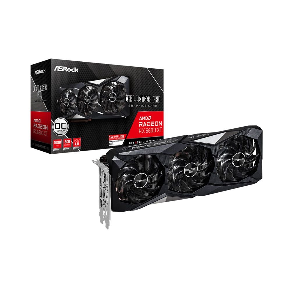  VGA ASROCK Radeon RX 6600 XT Challenger Pro 8GB OC (RX6600XT CLP 8GO) 