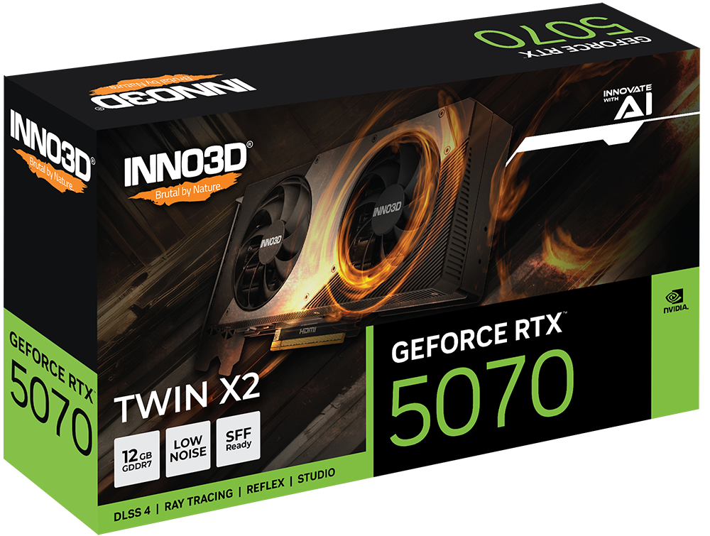 Card màn hình INNO3D GeForce RTX 5070 TWIN X2 12GB GDDR7