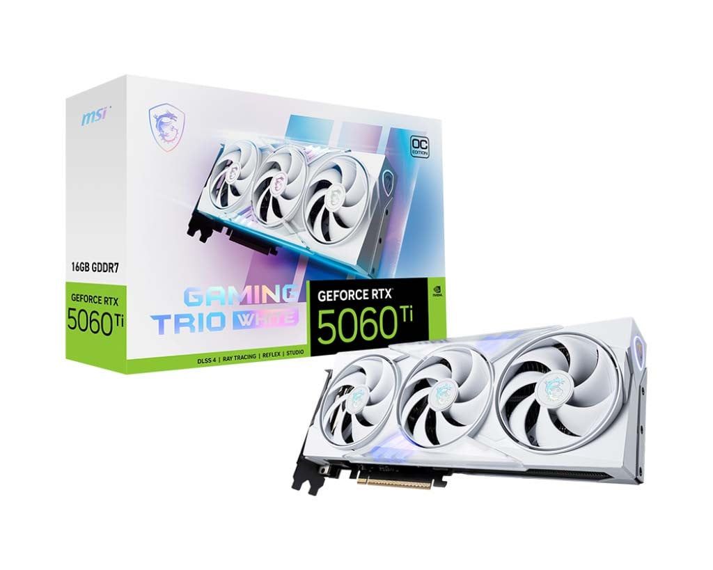 Card màn hình MSI GeForce RTX 5060 Ti 16G GAMING TRIO OC WHITE