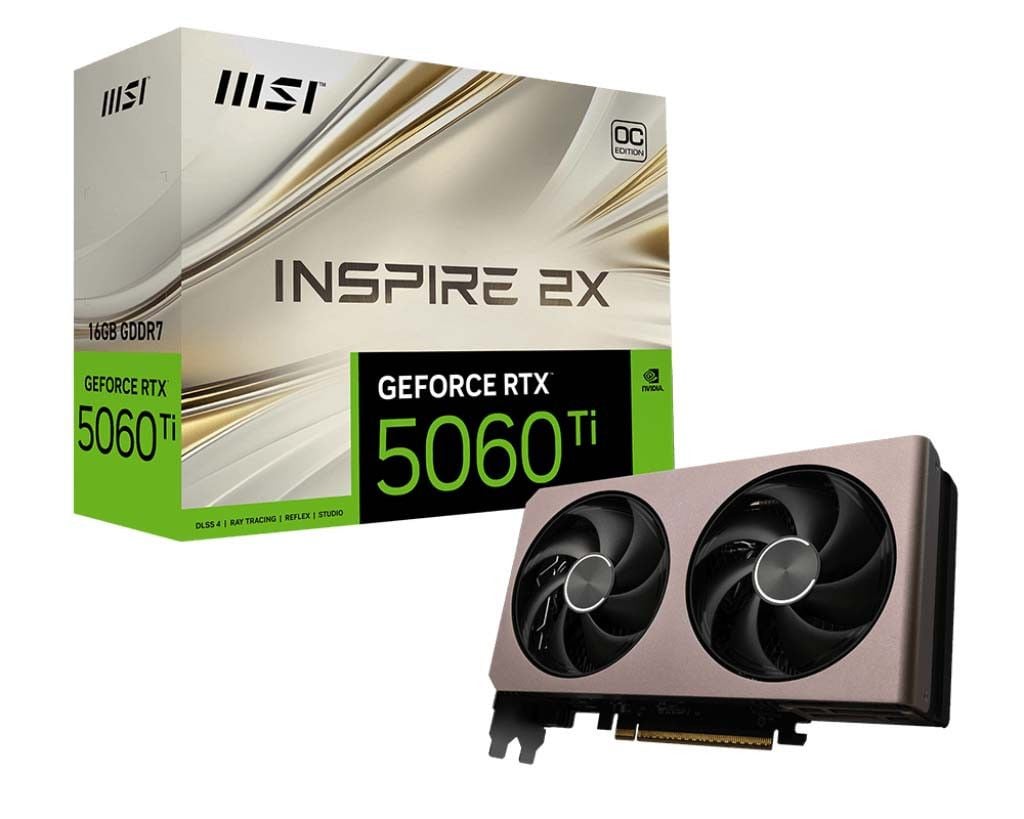 Card màn hình MSI GeForce RTX 5060 Ti 16G INSPIRE 2X OC
