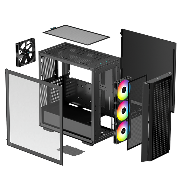  Case DeepCool CG540 4F Tempered Glass (3 fan ARGB) 