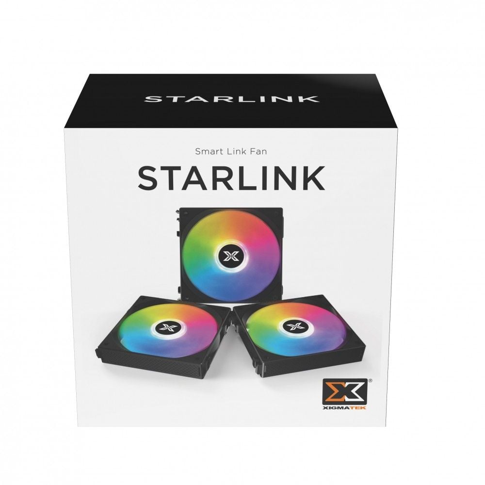 FAN CASE XIGMATEK STARLINK - EN41303 - ARGB, MODULAR DESIGN, PACK x3
