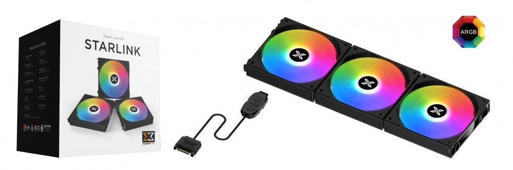 FAN CASE XIGMATEK STARLINK - EN41303 - ARGB, MODULAR DESIGN, PACK x3