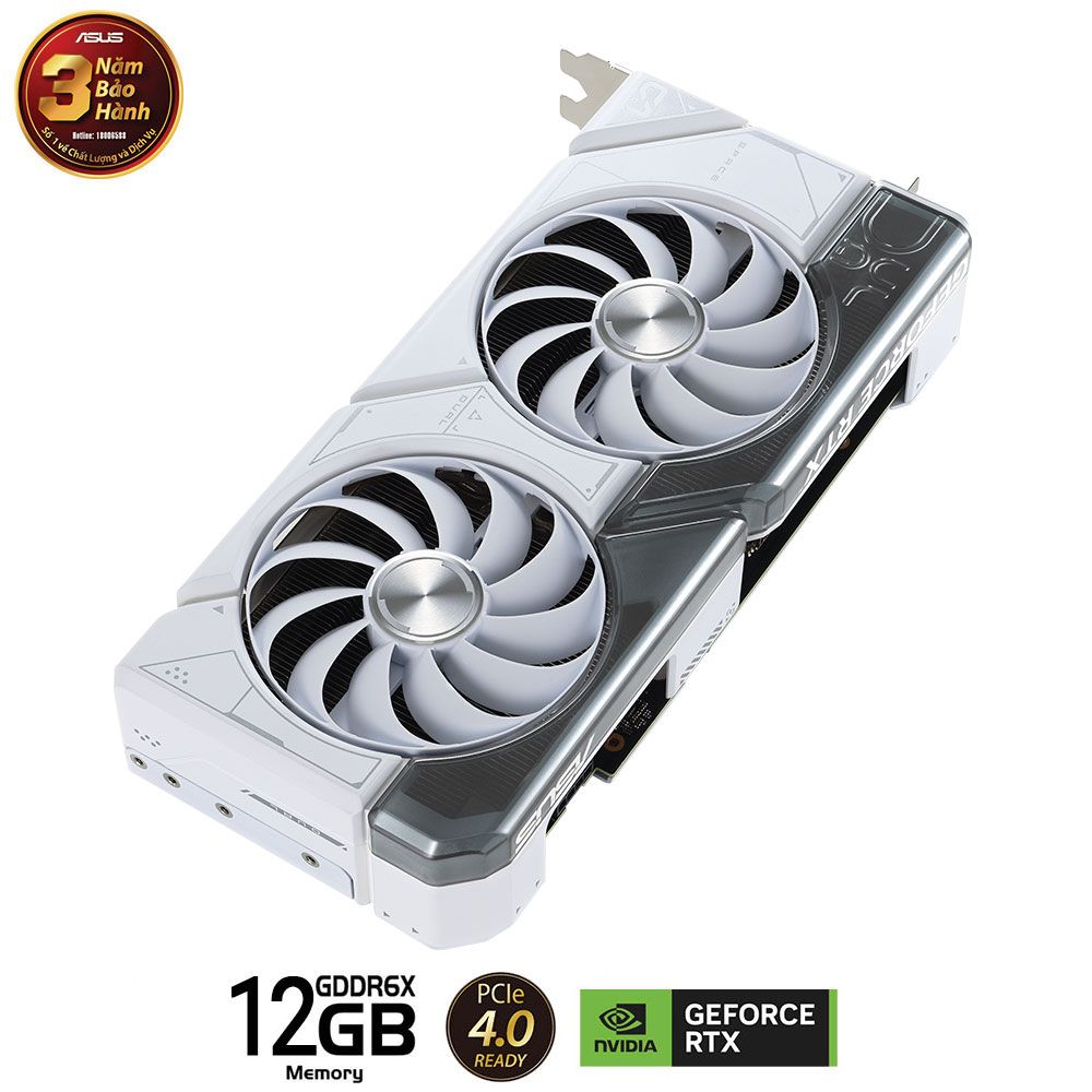 Card màn hình ASUS Dual GeForce RTX™ 4070 White Edition 12GB GDDR6X