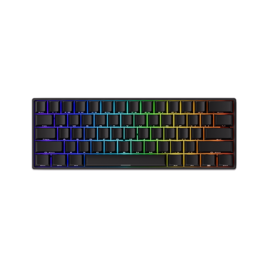 Bàn phím cơ MonsGeek FUN60 Max SP Black Glare Magnetic Switches (Tri-mode) 8K in 2.4G Wireless | Đen - Trắng