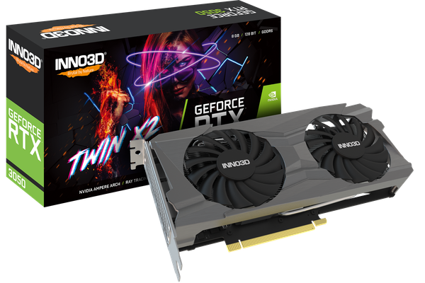  CARD MÀN HÌNH INNO3D GEFORCE RTX 3050 TWIN X2 8GB GDDR6 