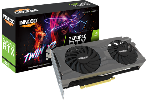  CARD MÀN HÌNH INNO3D GEFORCE RTX 3050 TWIN X2 8GB GDDR6 