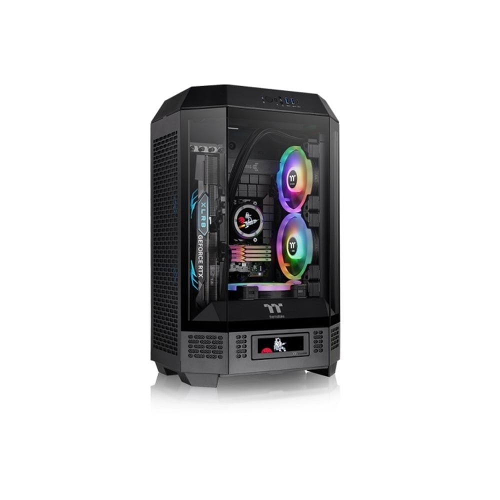 Vỏ Case Máy Tính Thermaltake Tower 300 - Black - White - Blue (Matx, 3 Fan 14cm)