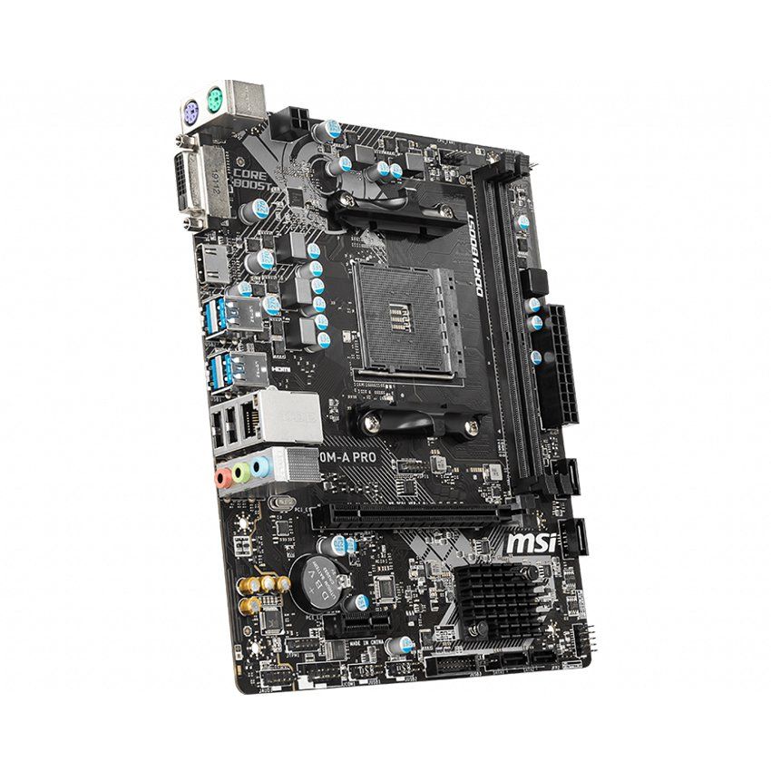 MAINBOARD MSI A320M-A PRO (AMD A320, SOCKET AM4, M-ATX, 2 KHE RAM DDR4)