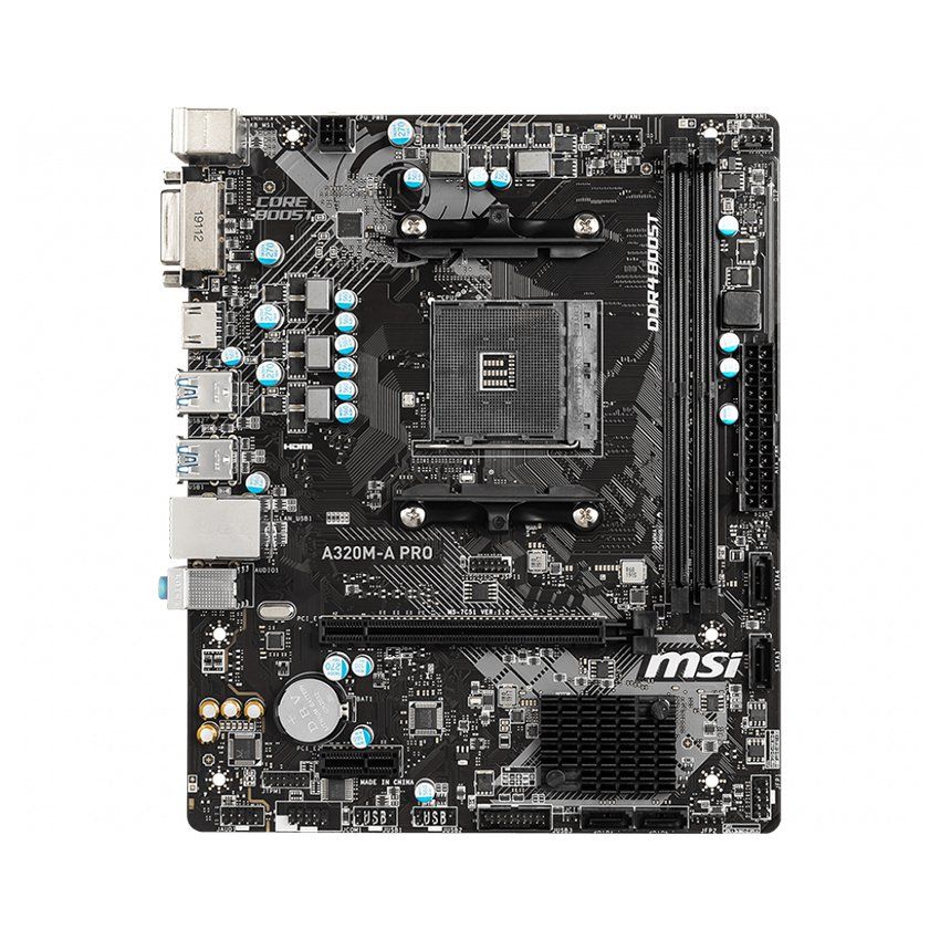 MAINBOARD MSI A320M-A PRO (AMD A320, SOCKET AM4, M-ATX, 2 KHE RAM DDR4)