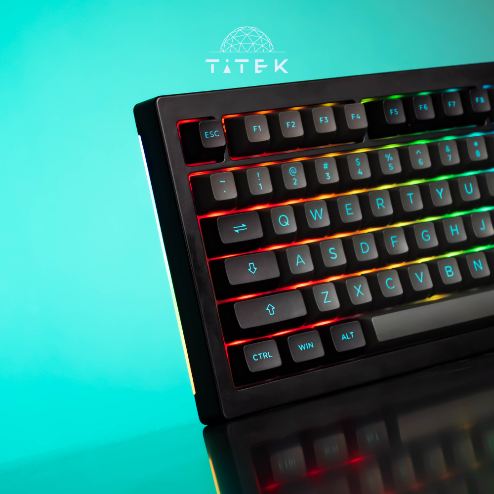 Bàn phím cơ AKKO 5075B Plus Black & Cyan (Multi-modes / RGB / Hotswap / Gasket mount)