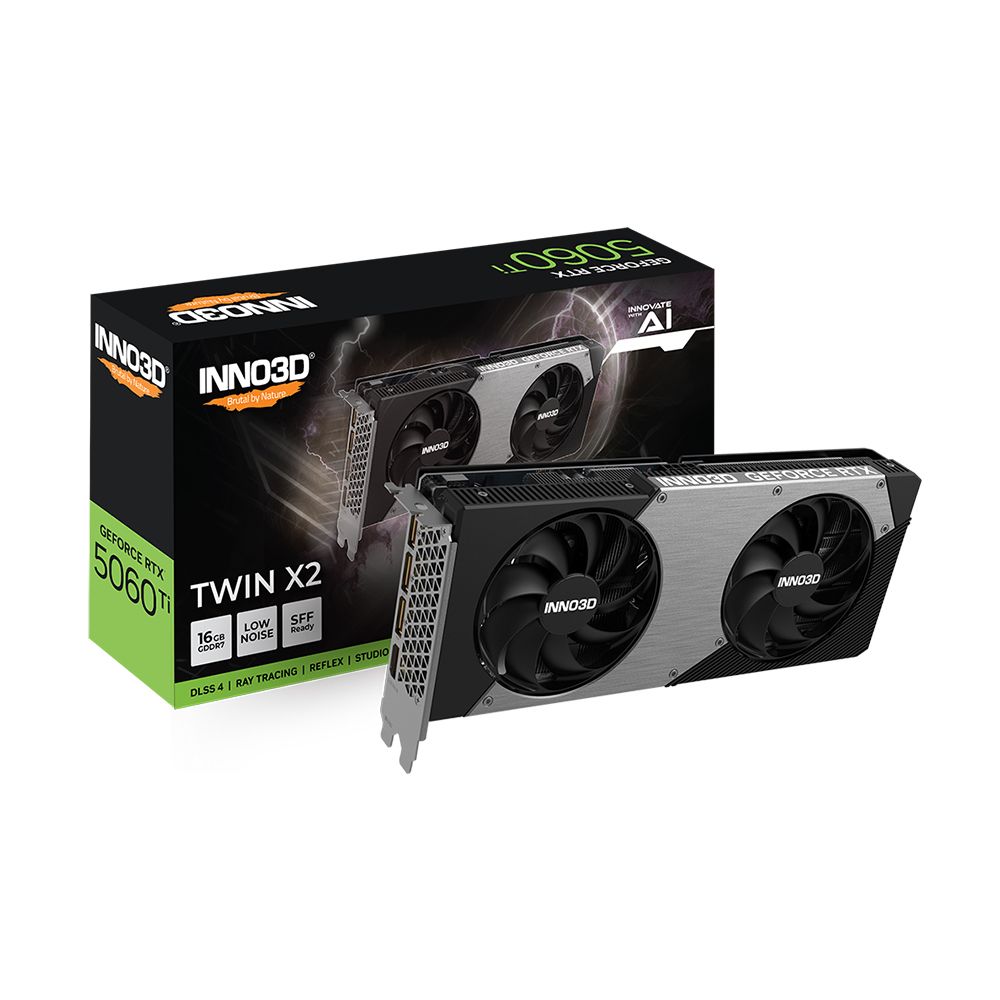 Card màn hình INNO3D GeForce RTX 5060 Ti 16GB Twin X2