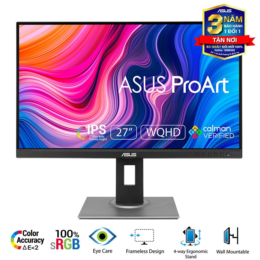 MÀN HÌNH ASUS PROART PA278QV (27INCH/WQHD/IPS/75HZ/5MS)