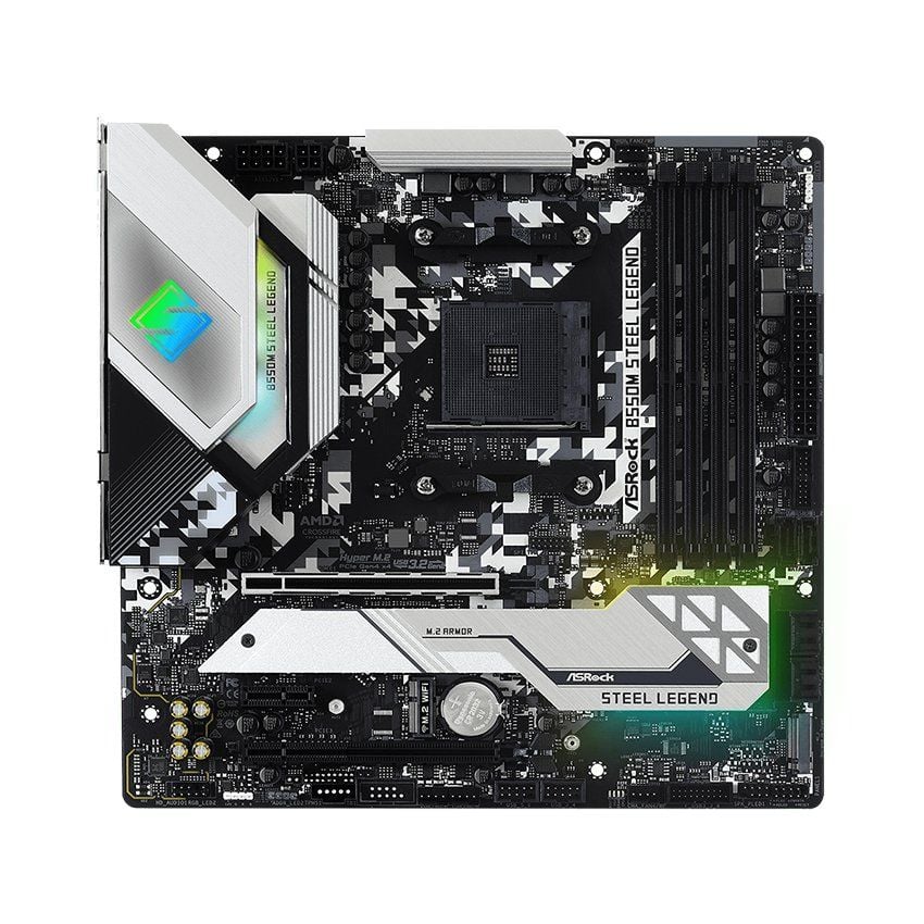 MAINBOARD ASROCK B550M STEEL LEGEND (AMD B550, SOCKET AM4, M-ATX, 4 KHE RAM DDR4)