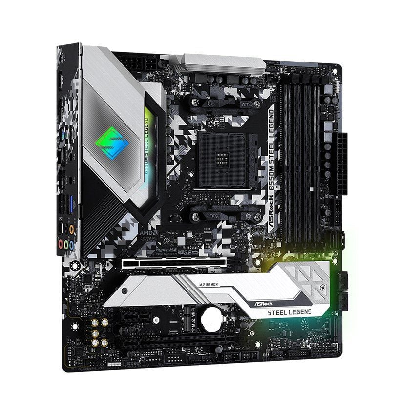 MAINBOARD ASROCK B550M STEEL LEGEND (AMD B550, SOCKET AM4, M-ATX, 4 KHE RAM DDR4)